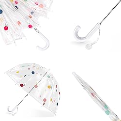 RONIARE Kids Clear Bubble Umbrellas for Rain Dome