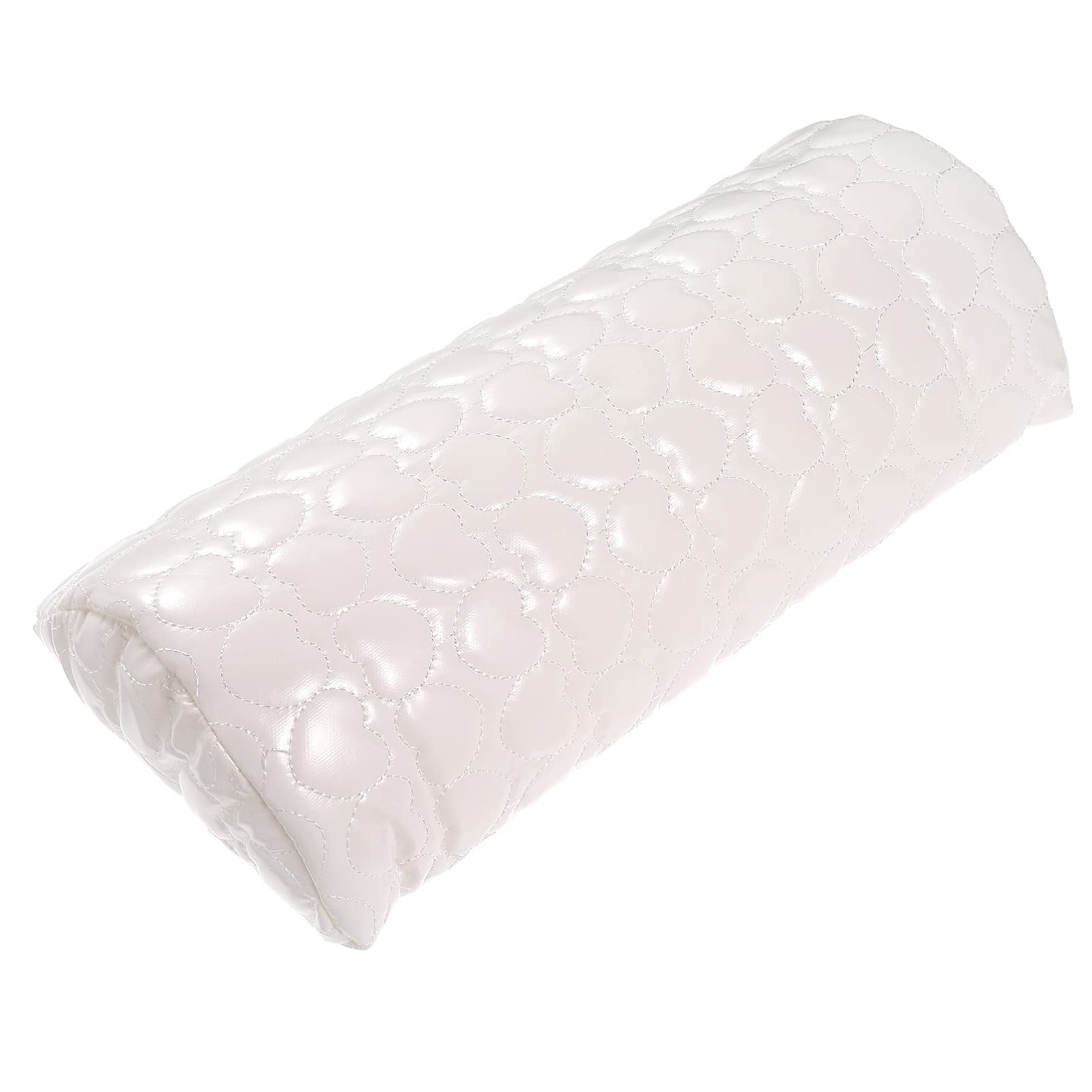 FRCOLOR Leather Nail Hand Rest Cushion,Nail Art Hand Pillow Arm Rest Cushion Manicure Pillow for Art Salon(White)