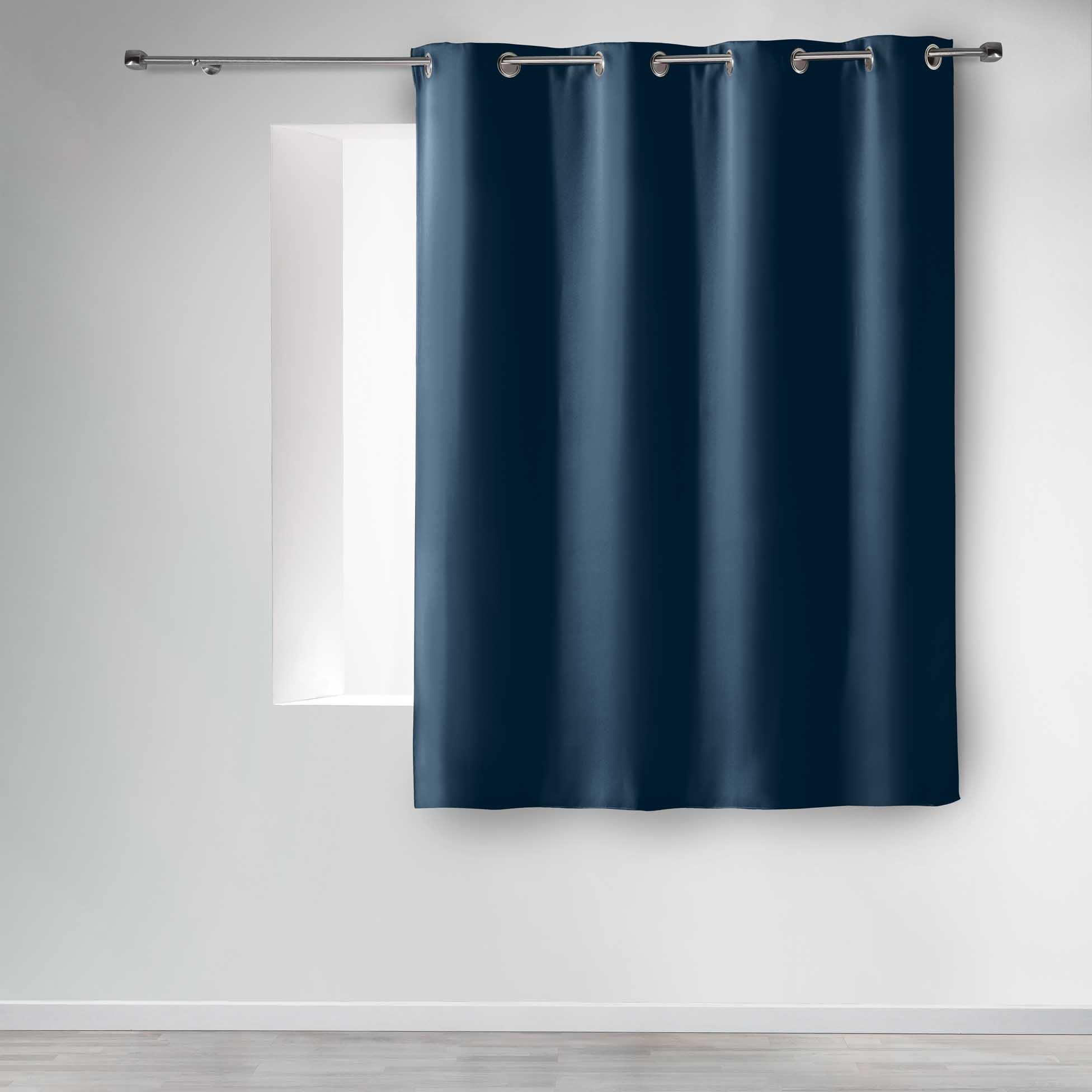 Douceur d'Intérieur Eyelet Curtain 135 x 180 cm Blue