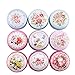 TooGet DIY Candle Pretty Tin Jars, Empty Reusable Tin Cups for Homemade Tealights, Also Great for Dry Storage, Spices, Camping, Party Favors, and Gifts, 9-Pack