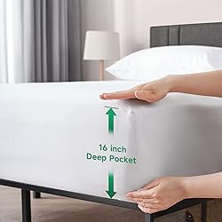 4 Piece Queen Size Bed Set, Upgraded Cooling Deep
