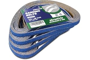 1/2" x 18" Zirconia Sanding Belts for Metal - 1/2 x 18 Inch Zirconia Metal Grinding Sand Paper, 36 PCS 40 Grits, Perfect for 