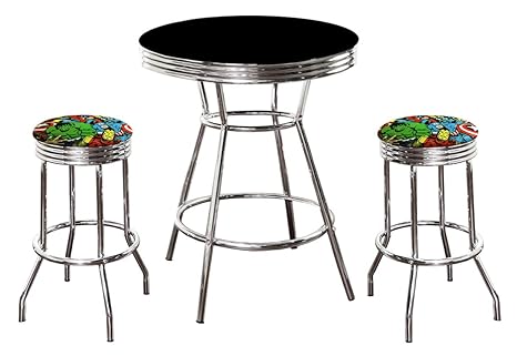 Amazon Com Avengers Themed Set 42 Tall Black Top Chrome Finish
