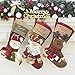 CUKENG 3 Piece Set Christmas Stockings, 18'' Xmas Stockings Hanging, 3D Santa Claus/Snowman/Reindeer Character Santa Gifts Socks Party Favors Decorative Hanging Ornaments