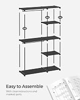 SONGMICS Open Wardrobe RYG026B02 Clothes Rail 124x43x182 cm Black view 7