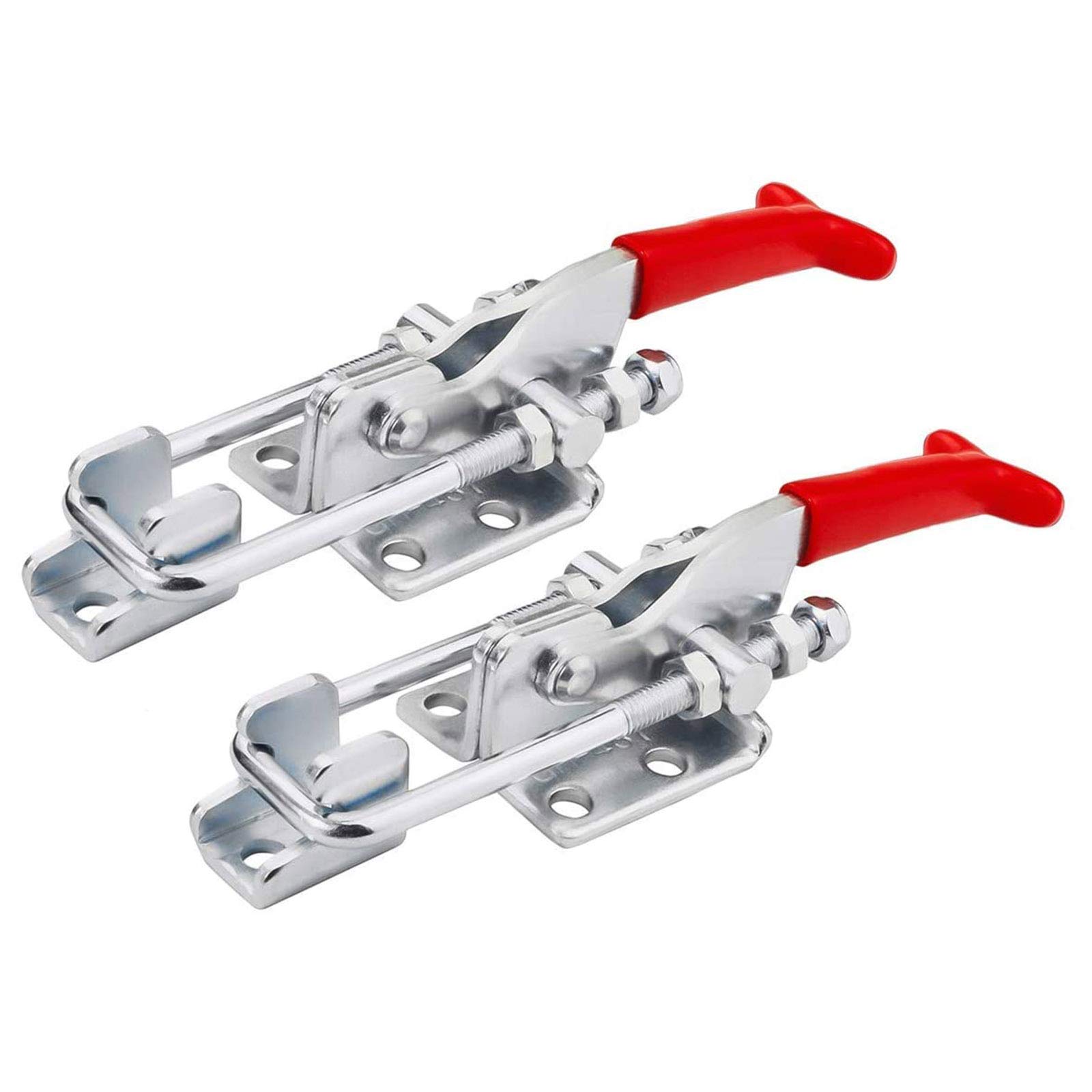 Toggle Clamps Antislip Horizontal Quick Release Clamp Adjustable Toggle Clamp Quick Release Pull Latch Metal Adjustable Latch Hasp Heavy Duty Door Cabinet Box Case Toggle Latch Hasps for Trunk Closet