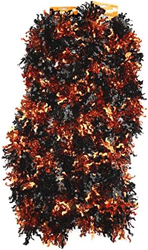 Halloween Tinsel Garland Decoration 18 feet (Orange & Black)