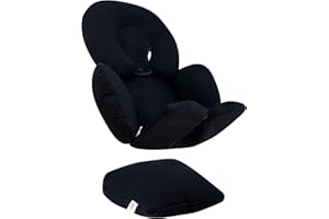 JYOKO Kids Reducer Cushion Infant Head & Baby Body Support Antiallergic 100% Cotton (Head, Body and Back Support, Black Series) 3 Parts