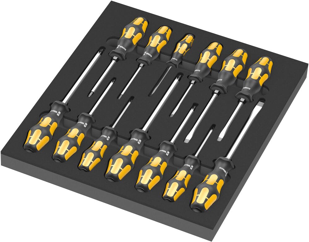 9714 Thermoformed Sponge Chisel Screwdriver Set 1, 13 Pieces