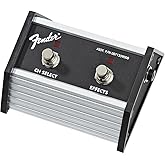 Fender 2-Button Footswitch: Channel Select/Effects On/Off | 2-button design with 1/4 inch plug for FM 65 DSP, Super Champ XD and Champion 100