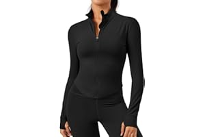 GYM RAINBOW Womens Zip Up Athletic Jacket Lightweight Contour Fit Gym Fitness Workout Jackets with Thumb Holes