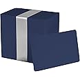 Pack of 100 Royal Blue CR80 PVC Cards | 30 mil by easyIDea