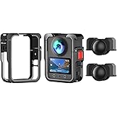 Metal Case for DJI Osmo 360 Accessories, Aluminum Camera Cage with Multiple Expansion Mount, Osmo 360 Safty Lock Protective F