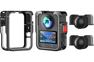 Metal Case for DJI Osmo 360 Accessories, Aluminum Camera Cage with Multiple Expansion Mount, Osmo 360 Safty Lock Protective F