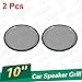 uxcell® 10 inch Metal Mesh Round Car Woofer Cover Speaker Grill Black 2 Pcs