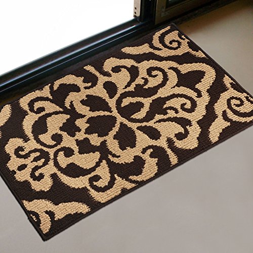YK Decor Indoor Outdoor Doormat Super Grip Non Slip Backing Door Mat for Front Door Inside Floor Dirt Mud Trapper Mats Entrance Rug Shoes Scraper Machine Washable Carpet