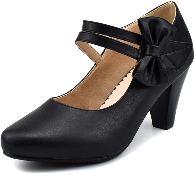mary jane heels with bow