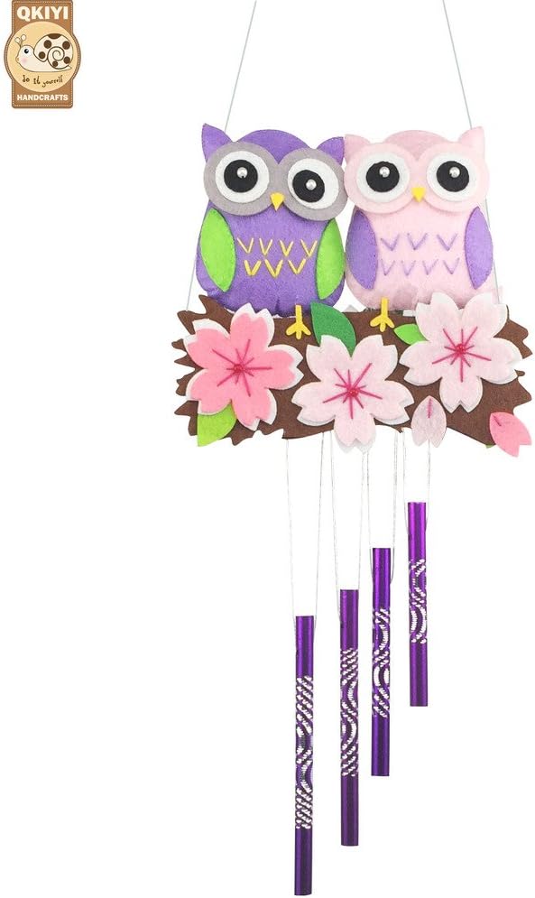 QKIYI Sewing Kit for Kids DIY Wind Chime Craft kit Felt Kits Toys
