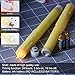 yoyufer FTC01 Flameless candles 3 Pack LED Flickering Flameless taper candles With Real wax and Timer 10 Inch (Ivory) [No included Battery]