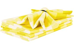 XWZO Buffalo Plaid Cloth Napkins 100% Polyester,Set of 4,18x18 Inch.Checkered Napkins for Dinner Restaurant Lunch Hotel Weddi