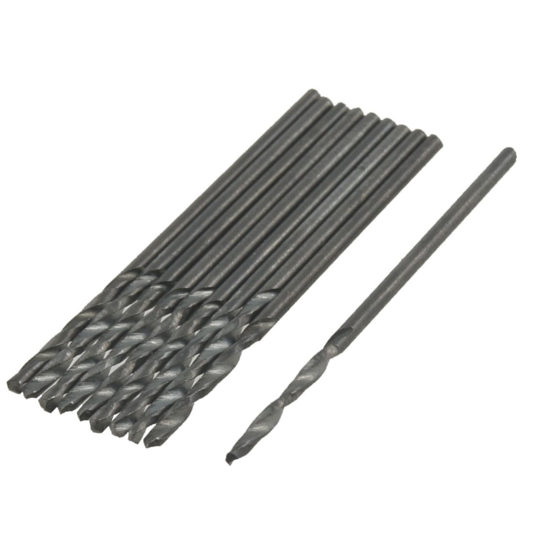 Sourcingmap 10 Pcs HSS 1.3mm Diameter Twist Drill Bits w Clear Cylindric Case
