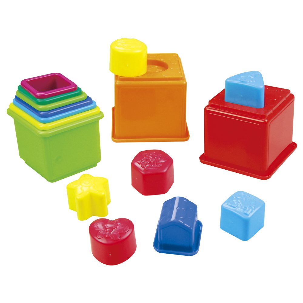 ColorBaby Play, Stackable Cube Set and Geometric Figures, 16 Pieces (44286)