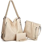 Tote Handbags for Women Convertible Backpack Purses PU Leather Hobo Bags Crossbody Shoulder Bag Satchel Purse Set 3pcs