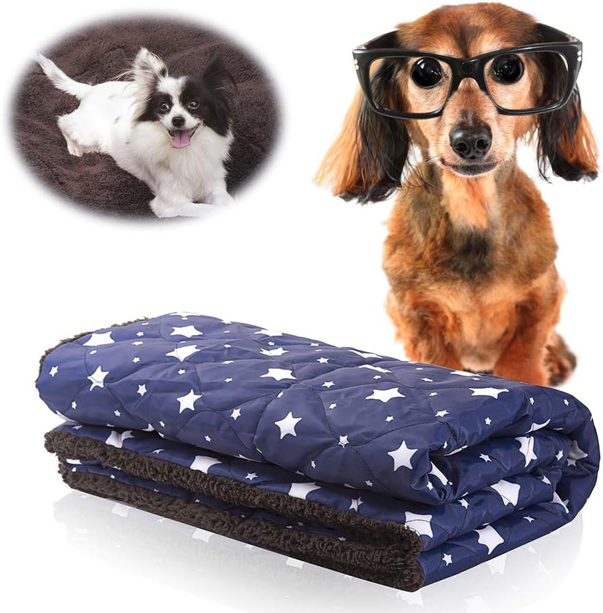 miadore Waterproof Dog Blanket, Soft Fleece&Nylon Pet Kennel Bed Mat Pad Cushion for Couch Bed Sofa Car Seat for Small Medium Dogs Puppy Cat 2 (Small)
