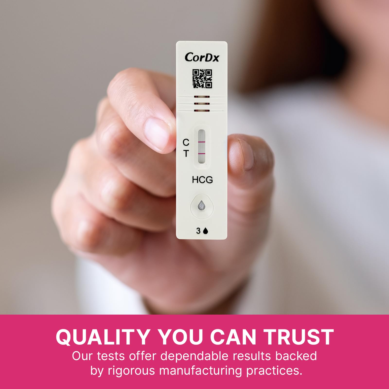 CorDx Early Detection Pregnancy Test Kit, Urine Tests for Easy at Home hCG Level Testing, Tester for Pregnant Women, Clear, Fast and Reliable Result with Over 99% Accuracy, 3 Pack Cassettes