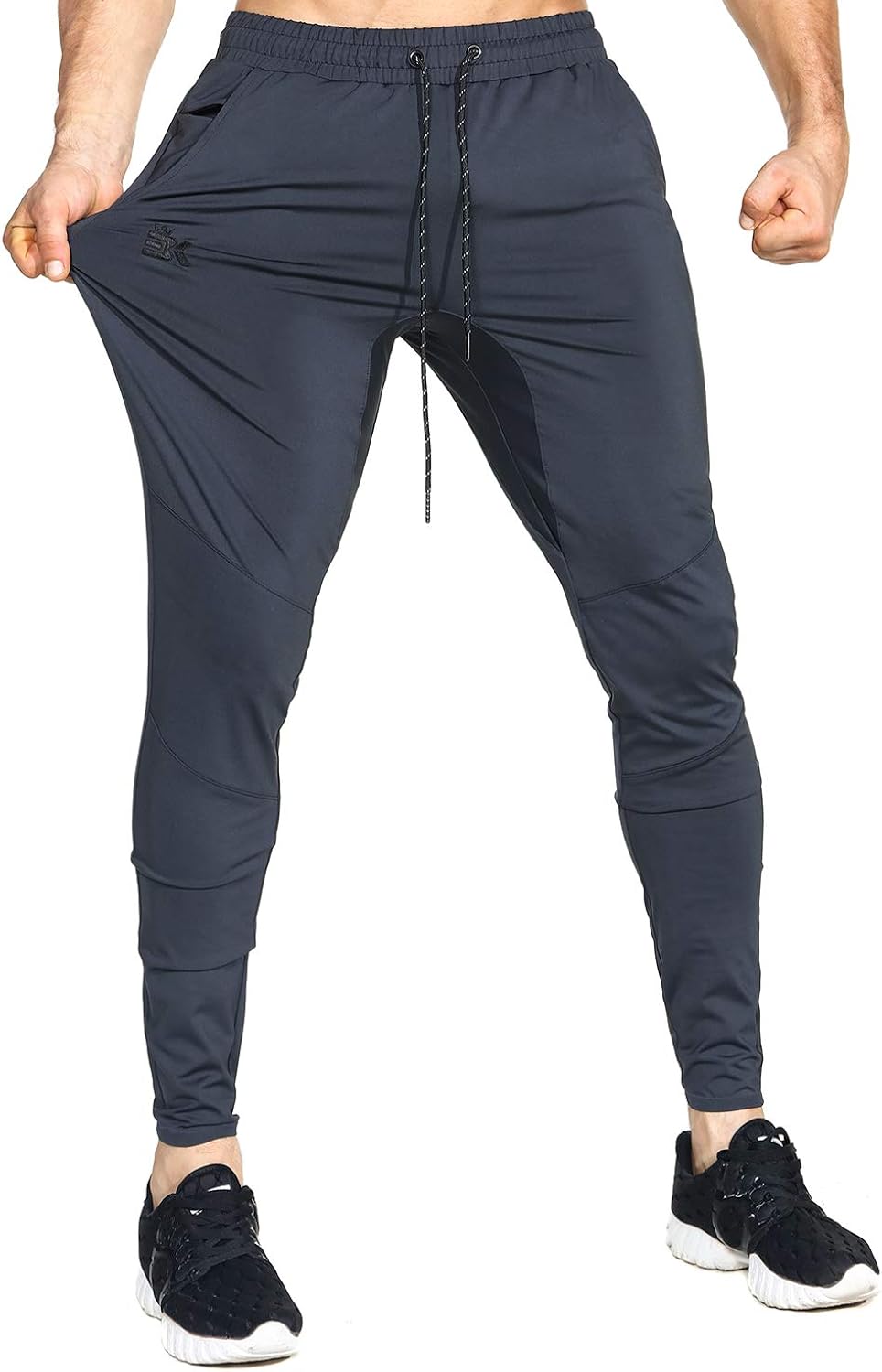 BROKIG Mens Lightweight Gym Jogger Pants, Men's Workout Sweatpants with Zip Pocket at  Men’s Clothing store