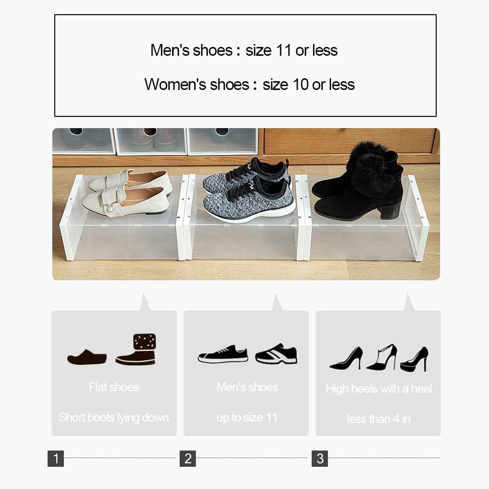 LittleJimmy Shoe Boxes Clear Plastic Stackable - a New Generation of Shoe Storage Box with Reinforced Design , One of the Most Sturdy Shoe Organizer (12): Home Improvement