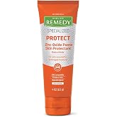 Medline Remedy Specialized Extra Thick Zinc Skin Paste (4 oz), Unscented, Micronized Zinc Oxide, Incontinence Cream, Diaper Rash, Barrier, Nourishing, Soothes Irritation, Wetness Protection