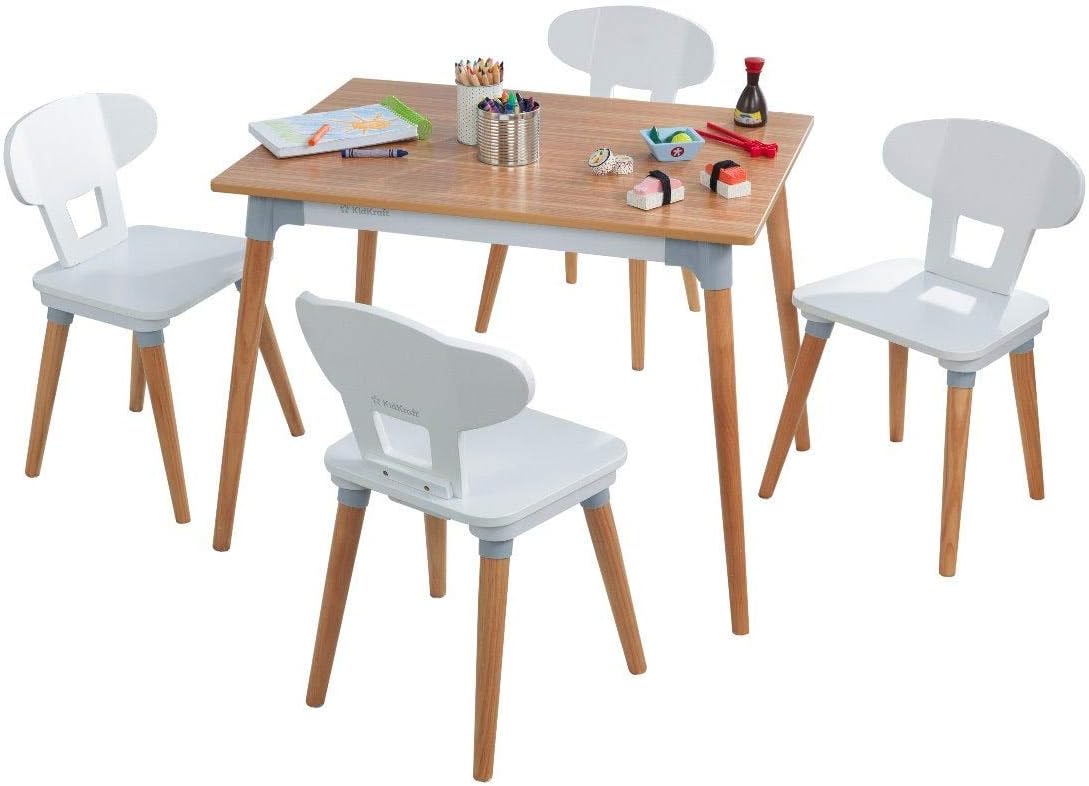 mid century modern kids table and chairs
