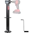 FZZD 5000 lbs A-Frame Trailer Jack, 23" Vertical Travel, 20-24V Cordless Drill Compatible, Adjustable Drop Leg, for Utility, Yacht (Black)