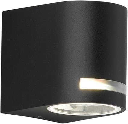 Panama – Lámpara de pared con bombilla LED, aluminio negro, IP44 ...