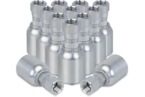 AKM 12-Pack 1/4" Hose x 1/4" JIC 37° Female Hydraulic Hose End Swivel Crimp Fitting
