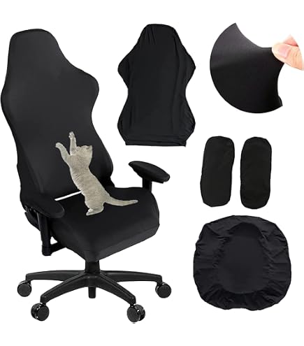 PAULATO BY GA.I.CO. Housse Chaise Bureau Extensible - Microfibre Crème - Zip, Doux, Lavable