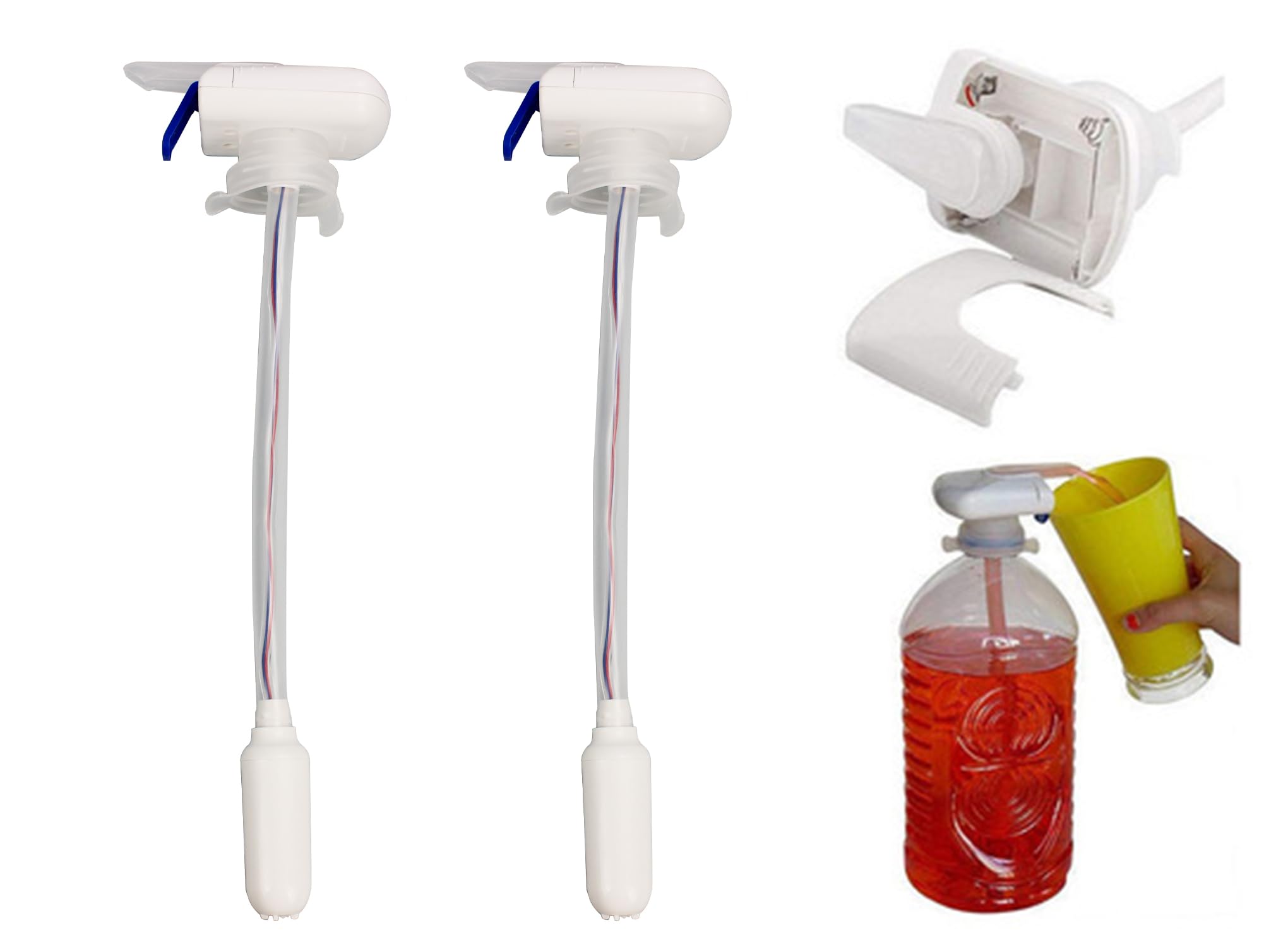 Photo 1 of 2 pack Magic Electric Automatic Fridge Tap Drink Straw Coke TV Beverage Coke Dispenser for Bottle Jug Spout Gallon Juice Beer Spill Proof Pump Milk Gallon Pump Dispenser for Home and Kitchen