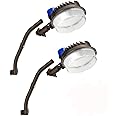 Juyace 18000lm LED Barn Light Dusk to Dawn Outdoor Lighting 120W 5000K Daylight Adjustable Angle Yard with Photocell IP65 Waterproof for Security Area 2 Pack