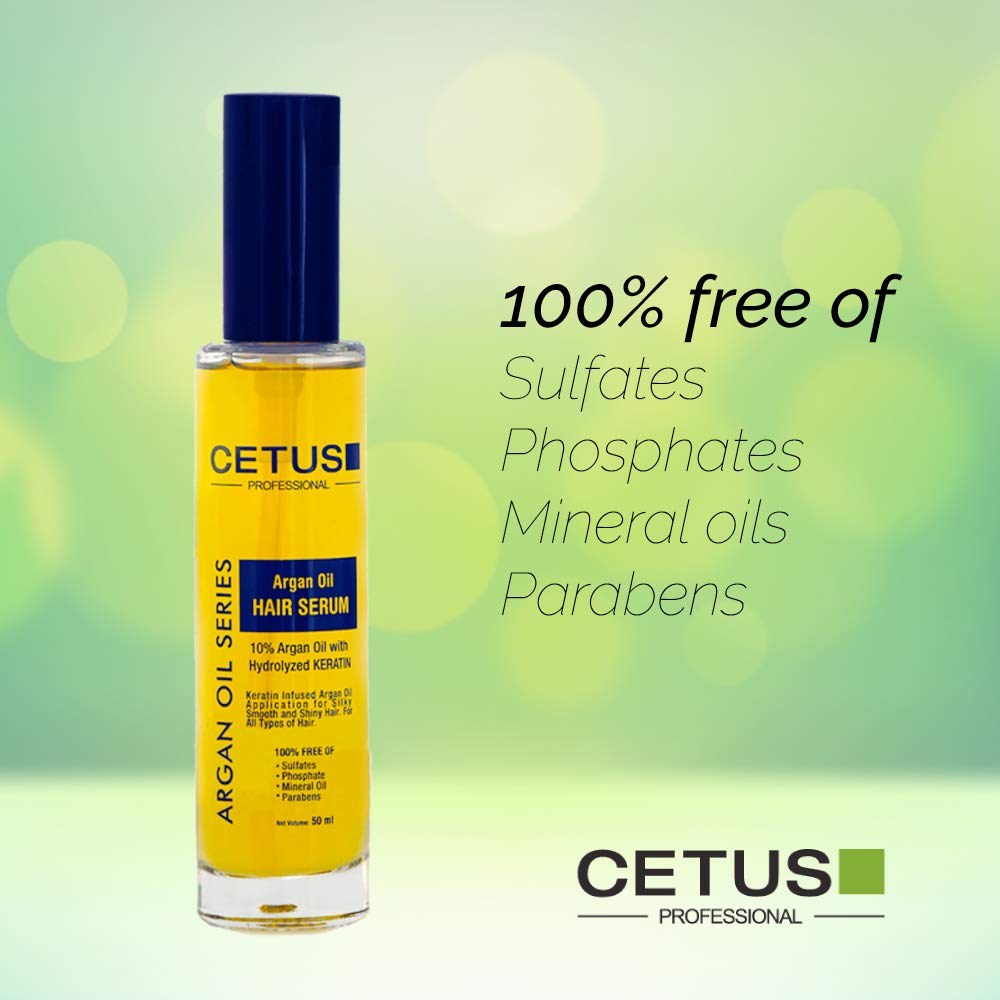 Cetus Argan Oil Hair Serum Enriched With Hydrolyzed Keratin Protein For Frizzy And Dry Hair Men And Women 50 Ml Buy Online In Cook Islands At Cook Desertcart Com Productid 99513611