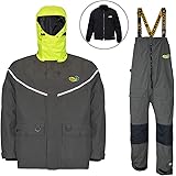 Fishing Rain Suit Jacket With Bib Pants Sailing Foul Weather