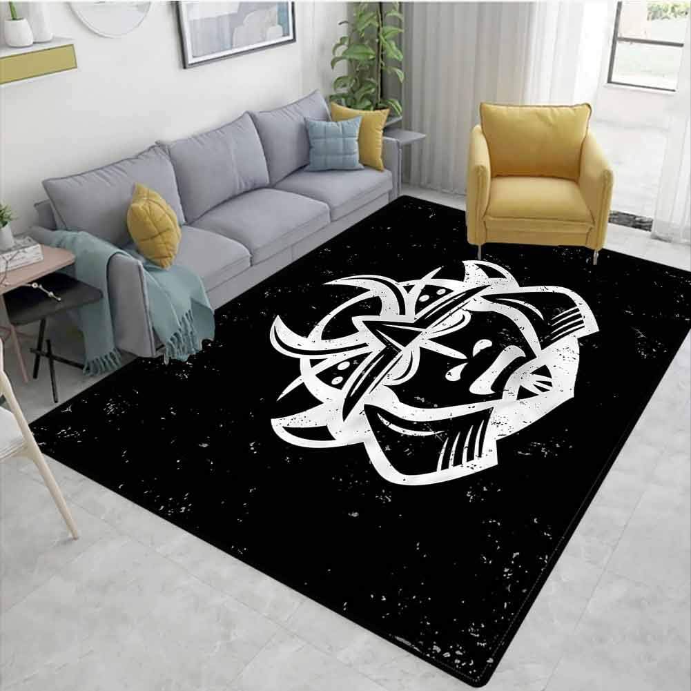 TableCoversHome Japanese Print Rug, Ancient Samurai Martial Pattern