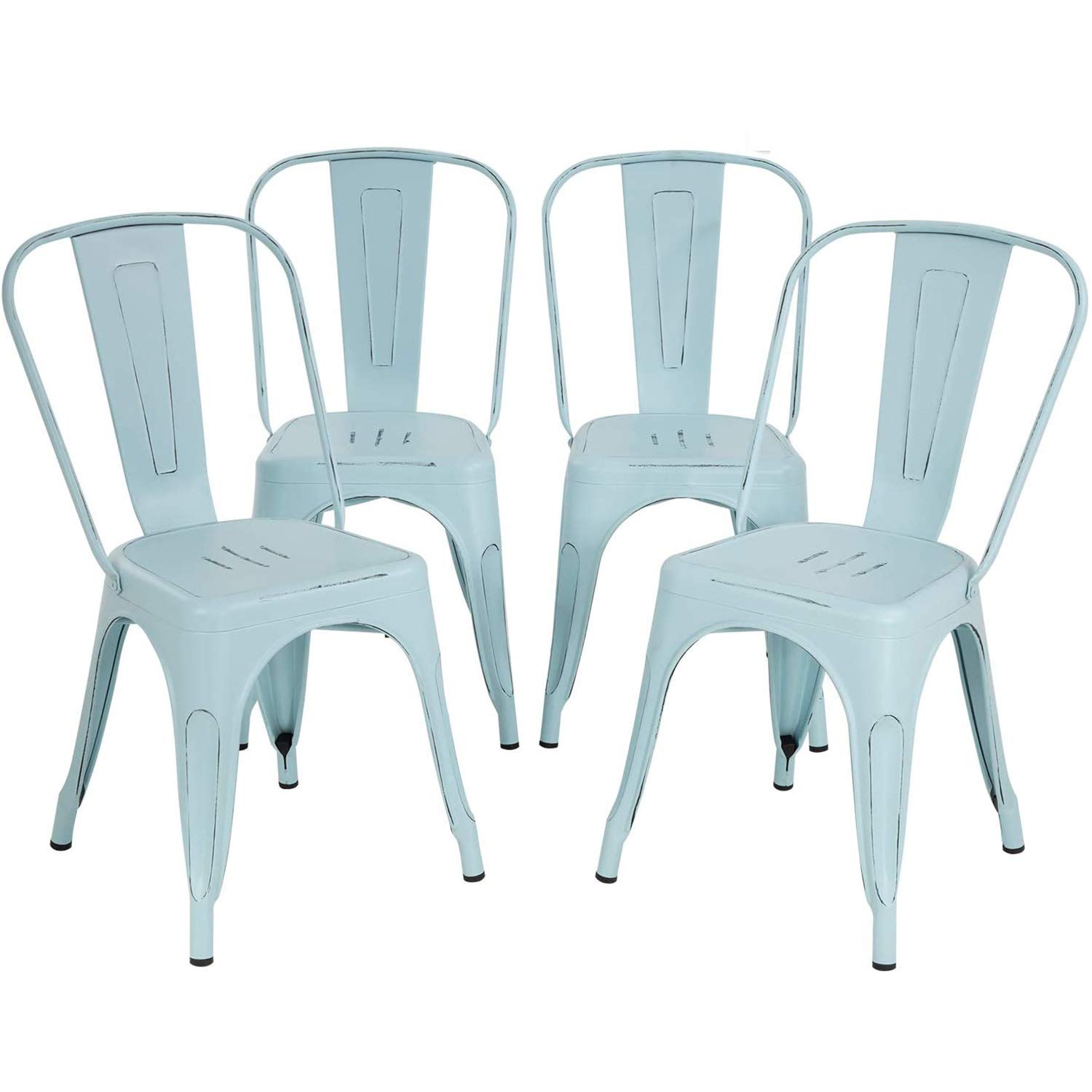 FDW Metal Chair Dining Chairs Set of 4 Patio Chair