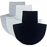 BESTERY REDODECO 3pcs Womens Mock Half Top Collar Neck Dickey False Fake Turtleneck (Black+White+Gray), 39 cm/15.6 inch(stretch elastic)