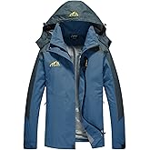 Spmor Women's Waterproof Rain Jacket Windproof Hooded Windbreaker Lightweight Raincoat