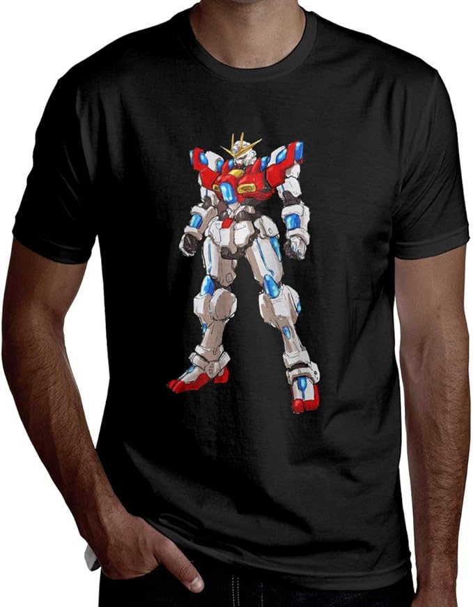 Men T Shirts Gundam Crewneck Combed Cotton Tops Tee | Amazon.com