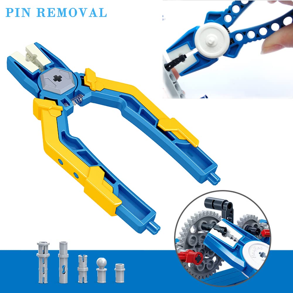 Ulanlan Separator Tools Compatible with Lego Blocks and Technic, Building Block Tool Kit, Including 1 Multi use Hammer,1 Blocks Pliers, 1 Clip and 2 Brick Separator