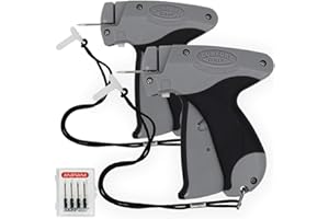 Amram Comfort Grip Tagging Gun for Clothing and Pricing, Includes 2 Standard Retail Price Tag Attacher Guns for Clothing and 6 Needles