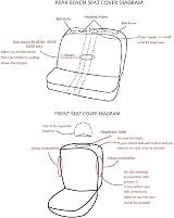 Flying Banner Front and Rear Car Seat Covers Black Purple Full Set view 6