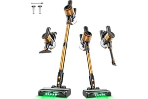 SUXIANGVAC Cordless Vacuum Cleaner, 350W/30Kpa 8 in 1 Powerful Stick Vacuum, with Anti-Tangle Brush and Upgraded Green Light, 40mins Runtime Rechargeable Lightweight Vacuums for Hardwood Floor,Pet Hair